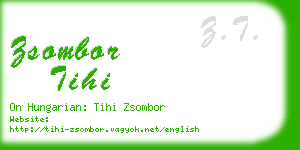 zsombor tihi business card